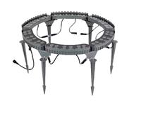 CYHTYM Luz de anillo palmera DC24V 12W, luz LED foco paisaje impermeable IP65 para exteriores, 7 colores, cambio color automático(6 SETS)