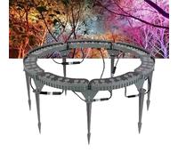 CYHTYM Luz De Árbol Anillo 7 Colores DC24V 12W IP65 Proyector Paisaje Exterior Impermeable, Cambio Color Automático, Enclavamiento Expandible(7 SETS)