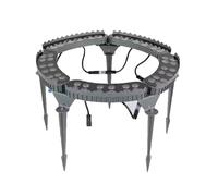 CYHTYM Luz de árbol anillo 7 colores DC24V, foco paisaje que cambia Color automático, luz decorativa columna romana césped Palma jardín(5 SETS)