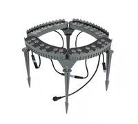 CYHTYM Luz de árbol anillo 7 colores DC24V, foco paisaje que cambia Color automático, luz decorativa columna romana césped Palma jardín(4 SETS)