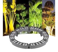 CYHTYM Luz LED circular para árbol, foco impermeable para exteriores IP65 para paisaje de césped de palmeras, AC110V 220V DC24V(White light,6 SETS 110V)