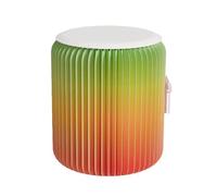 CYHTYM Taburete Plegable de Papel Taburete Plegable de Papel Kraft Colorido con cojín de PU, Taburete bajo escalable y Desmontable para una Entrada Relajante(36x44cm/14.2x17.32)