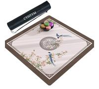 CYHTYM Tapete Cuadrado de Cuero Estilo Chino para Mahjong, Antideslizante y con reducción de Ruido, de Gran tamaño para el hogar.(70CM/27.5")