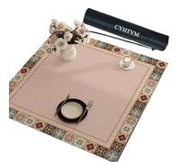 CYHTYM Tapete Cuadrado de Cuero para Mahjong, Impermeable, Aislante del Calor, antirruido y Antideslizante.(Brown,80CM/31.5")