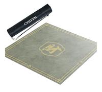 CYHTYM Tapete de Mahjong con Bolsa de Almacenamiento, tapete de Cuero Aislante del Calor y Reductor de Ruido.(Gray3,70CM/27.5")