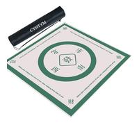 CYHTYM Tapete de Mahjong con Bolsa de orientación y Almacenamiento, Antideslizante y con reducción de Ruido.(Green2,90CM/35.4")