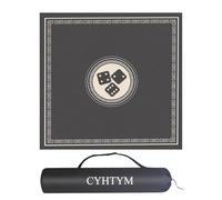 CYHTYM Tapete de Mahjong con Bolsa de Transporte Negra, Antideslizante y con reducción de Ruido para póker, Cartas y Tablero.(Gray,80CM/31.5")