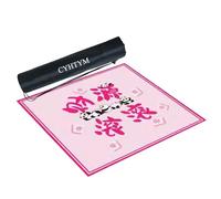 CYHTYM Tapete de Mesa de Mahjong Rosa con cancelación de Ruido. Incluye una Bolsa de Almacenamiento Negra para transportarlo fácilmente.(80CM/31.5")