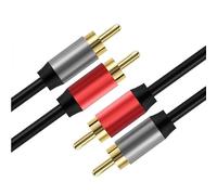 Cyiamku Cable 2 RCA Estéreo, Cable 2 x 2 RCA Audio Macho a Macho, Coaxial Blindado con Contactos Dorados, Alta Fidelidad HiFi y Home Cinema, Transmisión Analógica y Digital sin Interferencias (1m)