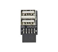 CYILPR Adaptador de extensión de transferencia de datos de alta velocidad de 9 pines a USB 2.0 hembra a conector de panel frontal de 9 pines para PC