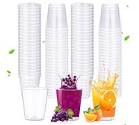CYIOU 200 Piezas Vasos de Chupito de Plástico Reutilizables 50ml Vasos Transparente de Bebida Vasos de Fiesta Transparentes para Cumpleaños Fiestas Bodas Picnic