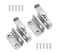 CYIOU 2PCS Perno de Bloqueo Pequeño Pestillo de Acero Inoxidable Cerradura de Puerta Corredera Pestillo de Seguridad Apto para Puertas Ventanas Baños Gabinetes (con Tornillos)