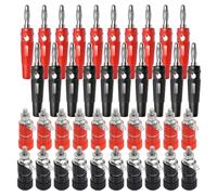 CYIOU 40 Piezas Conector Banana Kit Adaptador de Terminal Banana de 4 mm Banana Connector Nickel Plated de Terminal del Altavoz para Audio Cable Speaker Enchufe Banana Altavoz HiFi