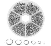 CYIOU 690 PCS Anillas llaveros Anillos Redondos Salto Abierto para Collares de Conexión Fabricación de Joyas de Bricolaje