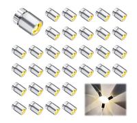 CYIOU Mini Luces LED 40 Piezas Luces Amarillas Cálidas Mini Luz LED Pequeñas Individuales para Hogar Boda Cumpleaños Fiesta DIY Decoración (Luz Amarillas Cálidas)