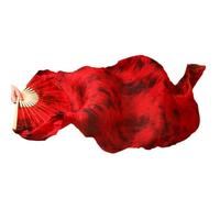 CYJAZNHH Abanicos de Velo for Danza del Vientre, Seda auténtica e imitación, bambú, Paquete de 2, Multicolor, Varios tamaños(Light Purple,180x90cm Real Silk)