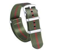 CYJAZNHH Correas de nylon trenzadas para hombre/mujer, Correa de nailon for reloj, pulsera deportiva de repuesto de 18mm, 20mm y 22mm, pulsera deportiva de liberación rápida(ArmyGreen Red,22mm)
