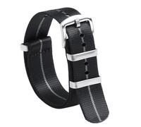 CYJAZNHH Correas de nylon trenzadas para hombre/mujer, Correa de nailon for reloj, pulsera deportiva de repuesto de 18mm, 20mm y 22mm, pulsera deportiva de liberación rápida(Schwarz,22mm)