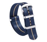 CYJAZNHH Correas de nylon trenzadas para hombre/mujer, Correa de nailon for reloj, pulsera deportiva de repuesto de 18mm, 20mm y 22mm, pulsera deportiva de liberación rápida(Blue Khaki,20mm)