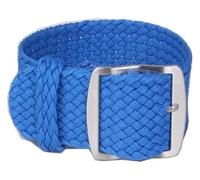 CYJAZNHH Correas de nylon trenzadas para hombre/mujer, Correa de nailon tejida for reloj, repuesto de correa de reloj, hebilla negra y plateada, 16mm, 18mm, 20mm, 22mm(Blu,20mm)