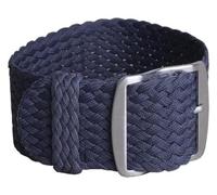 CYJAZNHH Correas de nylon trenzadas para hombre/mujer, Correa de nailon tejida for reloj, repuesto de correa de reloj, hebilla negra y plateada, 16mm, 18mm, 20mm, 22mm(Deep Blue,18mm)