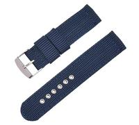 CYJAZNHH Correas de nylon trenzadas para hombre/mujer, Correa de nailon Universal for reloj deportivo, pulsera de lona suave de 16/18/20/22/24mm, accesorios, correa de nailon for reloj(Blu,22mm)