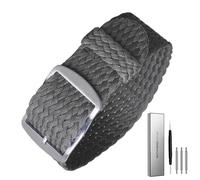 CYJAZNHH Correas de nylon trenzadas para hombre/mujer, Correa de reloj de lona de 14mm, 16mm, 18mm, 20mm y 22mm, repuesto Universal, correa de reloj, correa de nailon(Grijs,20mm)