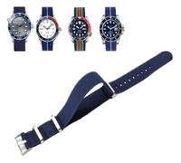 CYJAZNHH Correas de nylon trenzadas para hombre/mujer, Correa de reloj de nailon, correa Universal de 20mm y 22mm, accesorios de pulsera elástica de lona de liberación rápida(Blu,20mm)