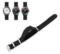 CYJAZNHH Correas de nylon trenzadas para hombre/mujer, Correa de reloj de nailon, correa Universal de 20mm y 22mm, accesorios de pulsera elástica de lona de liberación rápida(Schwarz,22mm)