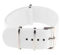 CYJAZNHH Correas de nylon trenzadas para hombre/mujer, Correa de reloj de nailon de 14mm, 16mm, 18mm, 20mm y 22mm, pulsera Universal de lona for mujer y hombre, pulsera de reloj(White,20mm)