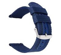 CYJAZNHH Correas de nylon trenzadas para hombre/mujer, Correa de reloj de nailon de 18/20/22/24 mm Banda de liberación rápida de lona Correa de reloj deportivo universal(Blu,22mm)