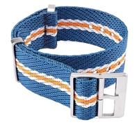 CYJAZNHH Correas de nylon trenzadas para hombre/mujer, Correa de reloj de nailon de 22mm, pulsera deportiva de una pieza, pulsera Universal for hombres y mujeres(BlueWhiteYellow)