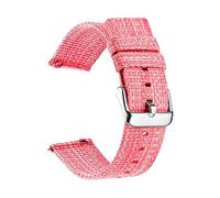 CYJAZNHH Correas de nylon trenzadas para hombre/mujer, Correa de reloj de nailon tejida fina de correa de reloj de liberación rápida de 18/20/22/24 mm de ancho(Roze,18mm)