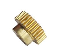 CYJAZNHH Engranaje recto de latón, módulo 0,5, 78 dientes, 40 mm de diámetro, eje escalonado de 15 mm, varios tamaños de orificio(6mm bore)