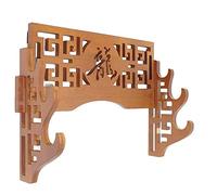 CYJAZNHH Expositor de espadas samuráis de 3 niveles, estilo Wu, de bambú marrón, for pared(Dragon Style)