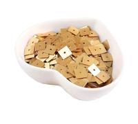 CYJAZNHH Lentejuelas planas cuadradas multicolor de 4 mm, 5 mm y 7 mm for manualidades, costura y bricolaje.(Matt Gold,5mm 1000pcs 10g)