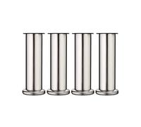 CYJAZNHH Patas for Muebles De Acero Inoxidable, Varios Tamaños, Multicolor, Paquete De 4(Silver,10cm/4in)