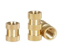 CYJAZNHH Tuercas de latón moleteadas for inserción termofusible M3 M4 en varios tamaños. Paquete de 20 a 50 unidades.(M3x10x5 (50pcs))