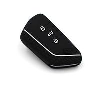 CYK www. CoverYourKey .de VF - Funda de Silicona para Llave de Coche con 3 Botones, Color Negro y Blanco