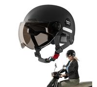 Cykelskoterhjälmar - Motorcykelhalva huvudbonader med googlee | Lätt viktcykel hård hatt | Högt skyddande öppet face huvudbonader | Motorcykelskyddshjälmar med tydlig solvisir