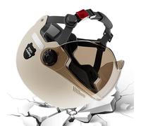 Cykelskoterhjälmar - Motorcykelhalva huvudbonader med googlee | Lätt viktcykel hård hatt | Högt skyddande öppet face huvudbonader | Motorcykelskyddshjälmar med tydlig solvisir