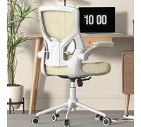 CYKOV Silla de oficina, silla de escritorio con respaldo alto, altura ajustable y diseño ergonómico, silla de ordenador de oficina en casa, soporte lumbar líder, reposabrazos plegable acolchado, silla