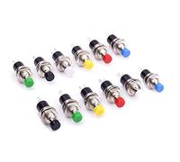 Cylewet 12 Piezas 1 A 250 V AC 2 Pines spst momentáneo Mini pulsador Interruptor Normal Abierto (Pack de 12) cyt1078