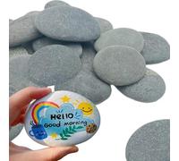 CYLHCM 24 PCS Rocks for Painting, 3"-4" Flat DIY Painting Rocks, Large Smooth Rocks for Crafts, Arts,Decoration, Kindness Rocks Hand Picked for Painting