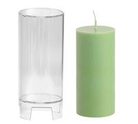 Cylinder Candle Molds - Wax Casting Form, Craft Mould | Reusable Pillar Candle Maker Tool, Heatproof Silicone Mold for Handmade Chime Candles, Tabletop Decor Projects, Scented Wax Art, Home
