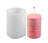 Cylinder Candle Silicone Molds - Silicone Candle Molds Valentine's Day | Valentines Days Resin Casting Mold | Cylinder Valentines Day For Making Candles, Resin, Aromatherapy Candles