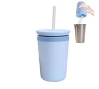 Cylinder de silicona Ice Maker, Mini Cup Lid Straw, Easy Release Ice Cylinder Beverages, Drinkware Accessory with Leak Proof Design, Maker Holder for Whiskey, Bourbon Soda Party Home RV Use