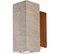 Cylinder Down Wall Light Indoor Natural Stone Wall Farmhouse Vintage Industrial Wall Mount Fixture Mid Century Wood Wall Lamp for Bedroom Hallway Bathroom Living Room Entryway(Cylinde