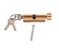 Cylinder Lock Door Locker Core Home Security System Tool Aluminum with Key for Cabinet Mailbox Drawer Cupboard (Oro)