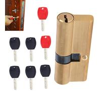 Cylinder Locks - Heavy Duty Anti-Theft With 7 Keys | Sliding Door Lock Cylinder Replacement For Home Living Room Bedroom Patio Office Storefront, Security Lock For Commercial Use